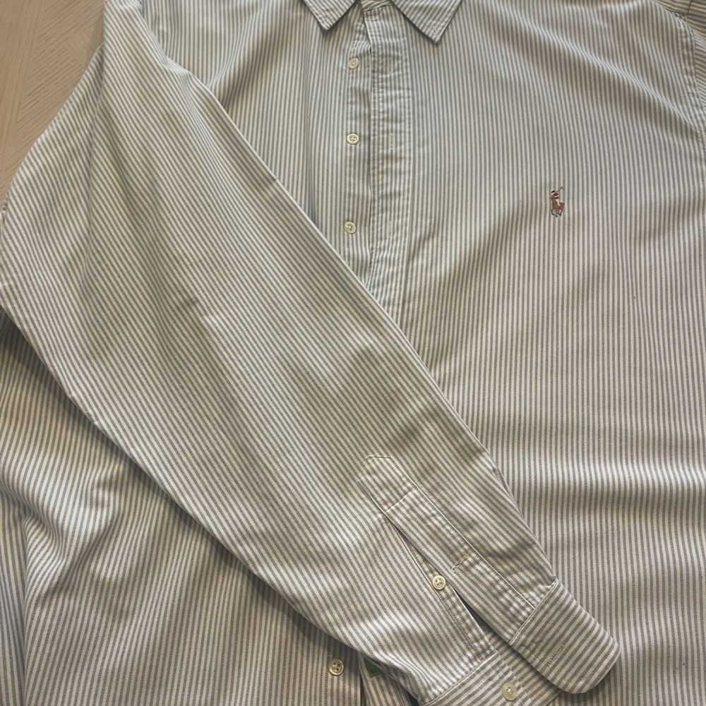 Ralph Lauren Polo Dress Shrit blue/white pinstripe